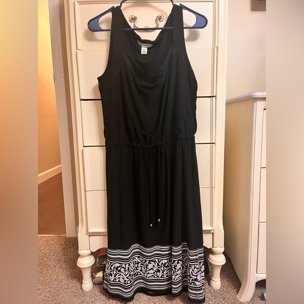 Black Summer Cocktail Dress from White House Black Market (Size L)